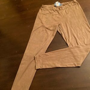 Simply Vera Vera Wang super soft Sz M light brown faux suede leggings